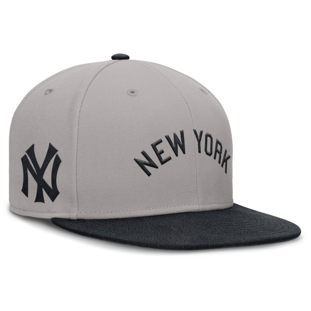 Gray New York Yankees Nike Cooperstown Two-Tone Dri-FIT Round Bill True Fitted Hat