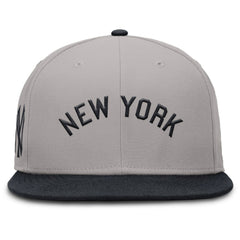 Gray New York Yankees Nike Cooperstown Two-Tone Dri-FIT Round Bill True Fitted Hat