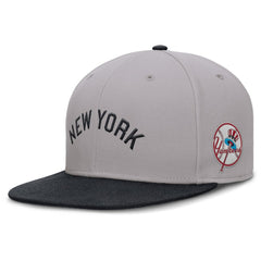 Gray New York Yankees Nike Cooperstown Two-Tone Dri-FIT Round Bill True Fitted Hat