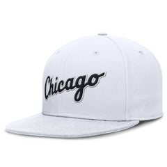 White Chicago White Sox Nike Wordmark Dri-FIT Round Bill True Fitted Hat