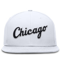 White Chicago White Sox Nike Wordmark Dri-FIT Round Bill True Fitted Hat