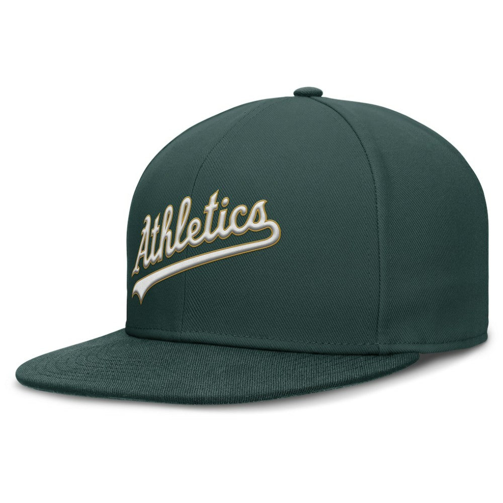 Green Athletics Nike Wordmark Dri-FIT Round Bill True Fitted Hat