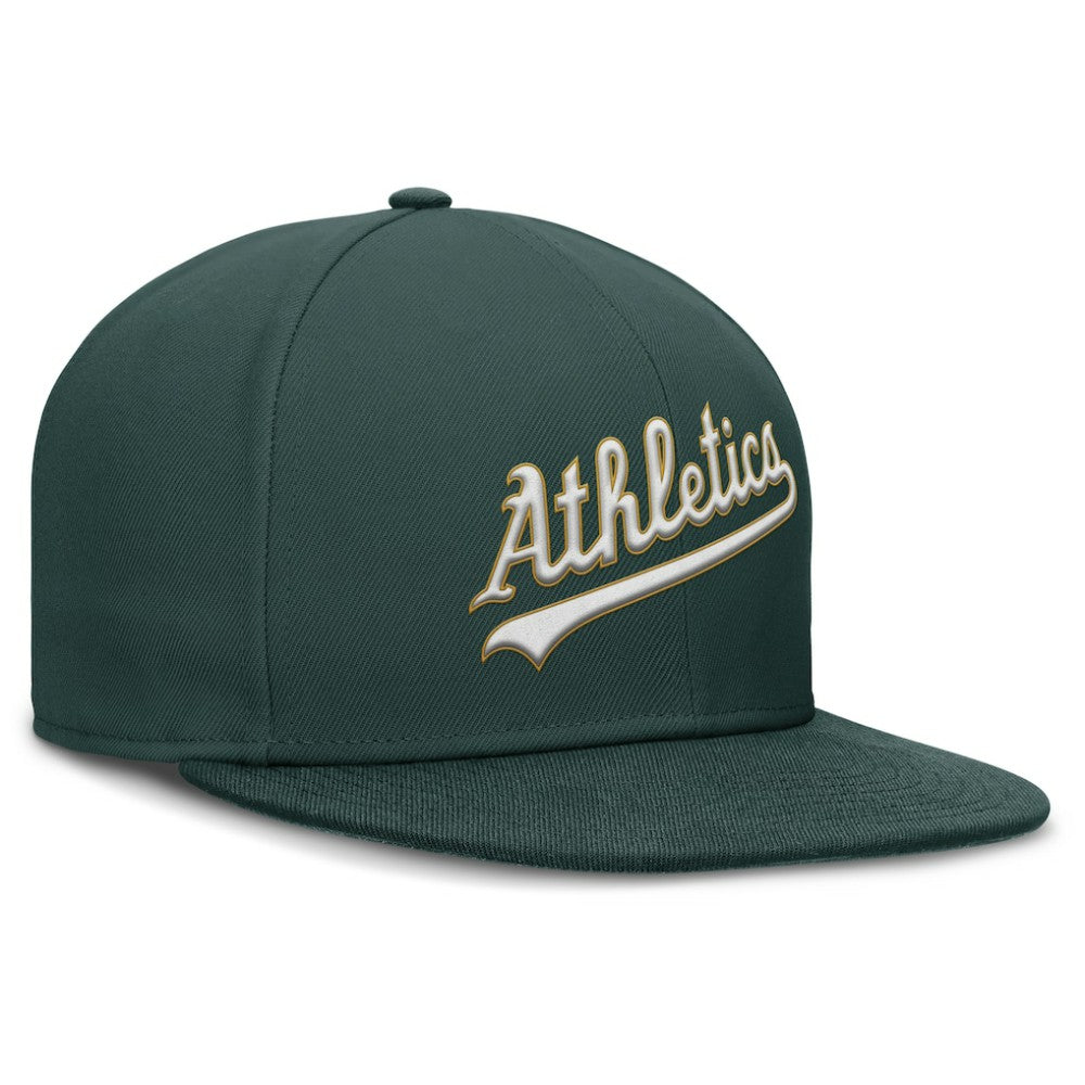 Green Athletics Nike Wordmark Dri-FIT Round Bill True Fitted Hat