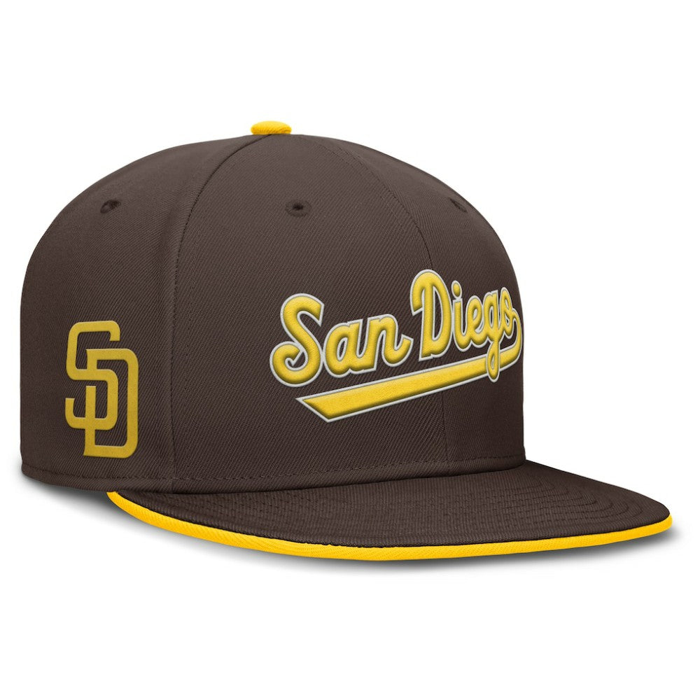 Brown San Diego Padres Nike Primetime Dri-FIT Round Bill True Fitted Hat