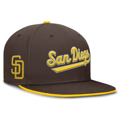 Brown San Diego Padres Nike Primetime Dri-FIT Round Bill True Fitted Hat
