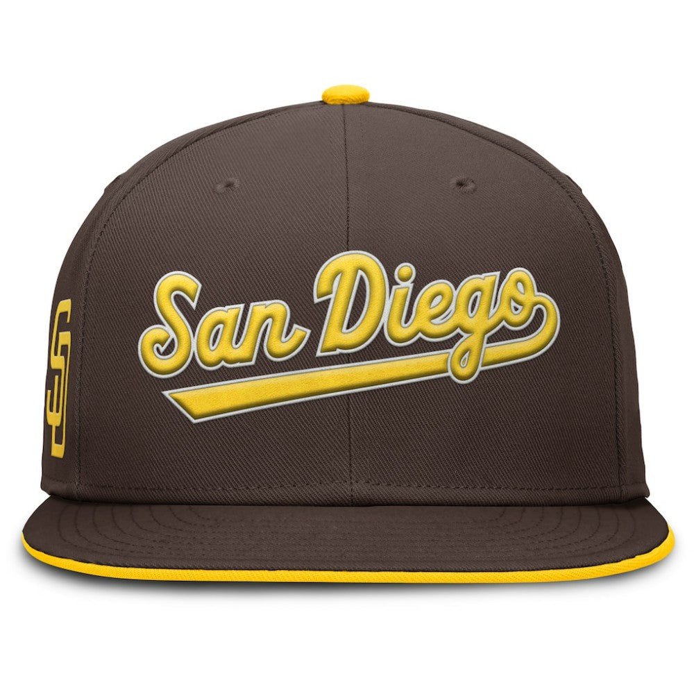 Brown San Diego Padres Nike Primetime Dri-FIT Round Bill True Fitted Hat
