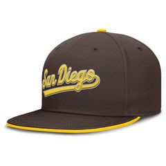 Brown San Diego Padres Nike Primetime Dri-FIT Round Bill True Fitted Hat