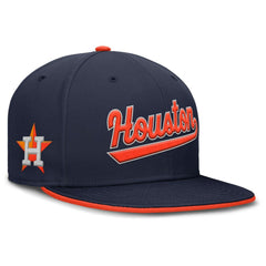 Navy Houston Astros Nike Primetime Dri-FIT Round Bill True Fitted Hat