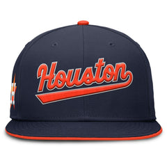 Navy Houston Astros Nike Primetime Dri-FIT Round Bill True Fitted Hat