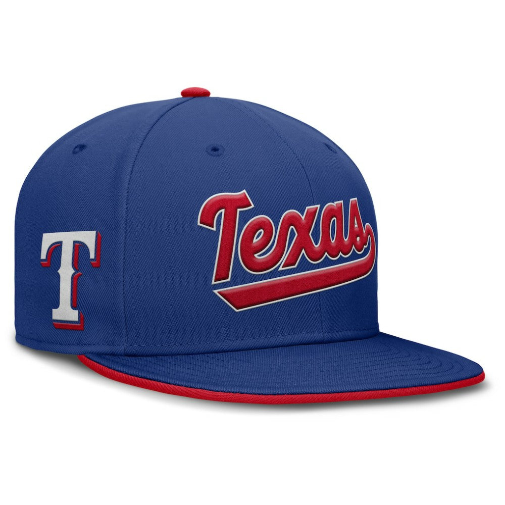 Royal Texas Rangers Nike Primetime Dri-FIT Round Bill True Fitted Hat