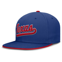 Royal Texas Rangers Nike Primetime Dri-FIT Round Bill True Fitted Hat