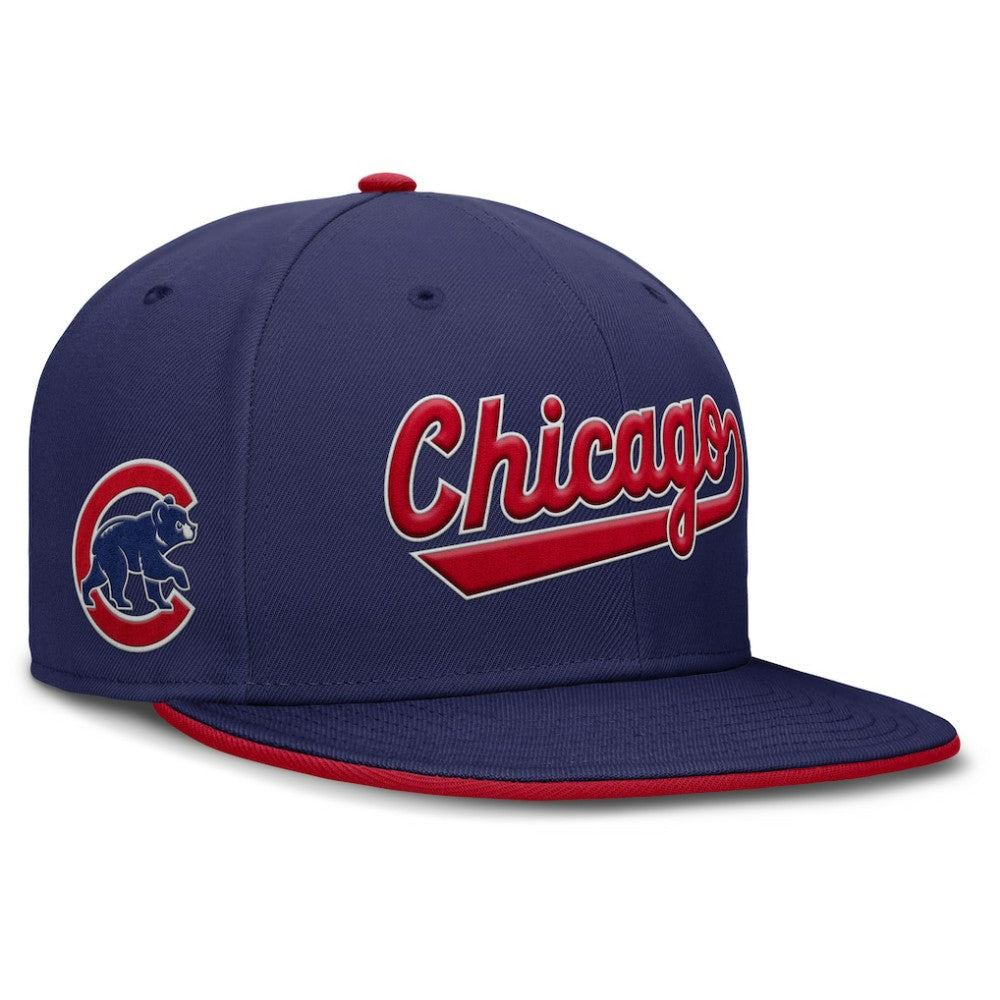 Royal Chicago Cubs Nike Primetime Dri-FIT Round Bill True Fitted Hat