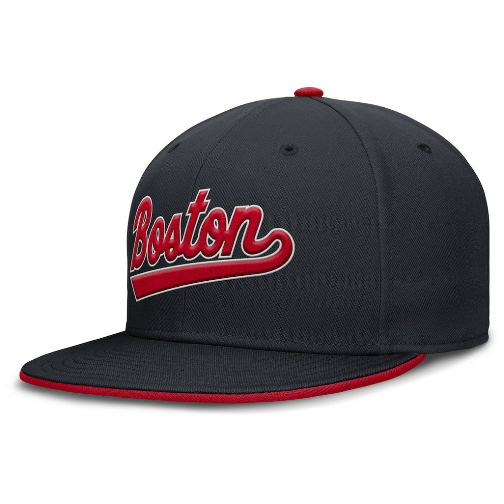 Navy Boston Red Sox Nike Primetime Dri-FIT Round Bill True Fitted Hat