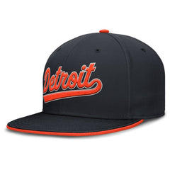 Navy Detroit Tigers Nike Primetime Dri-FIT Round Bill True Fitted Hat