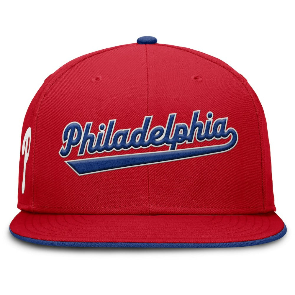 Red Philadelphia Phillies Nike Primetime Dri-FIT Round Bill True Fitted Hat