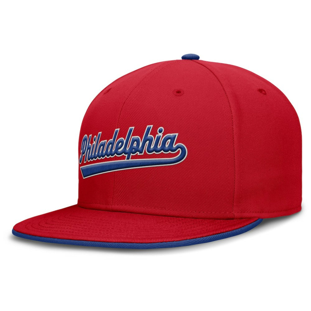 Red Philadelphia Phillies Nike Primetime Dri-FIT Round Bill True Fitted Hat