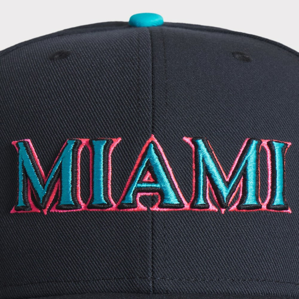 Black Miami Marlins Nike 2025 City Connect Performance Fitted Hat