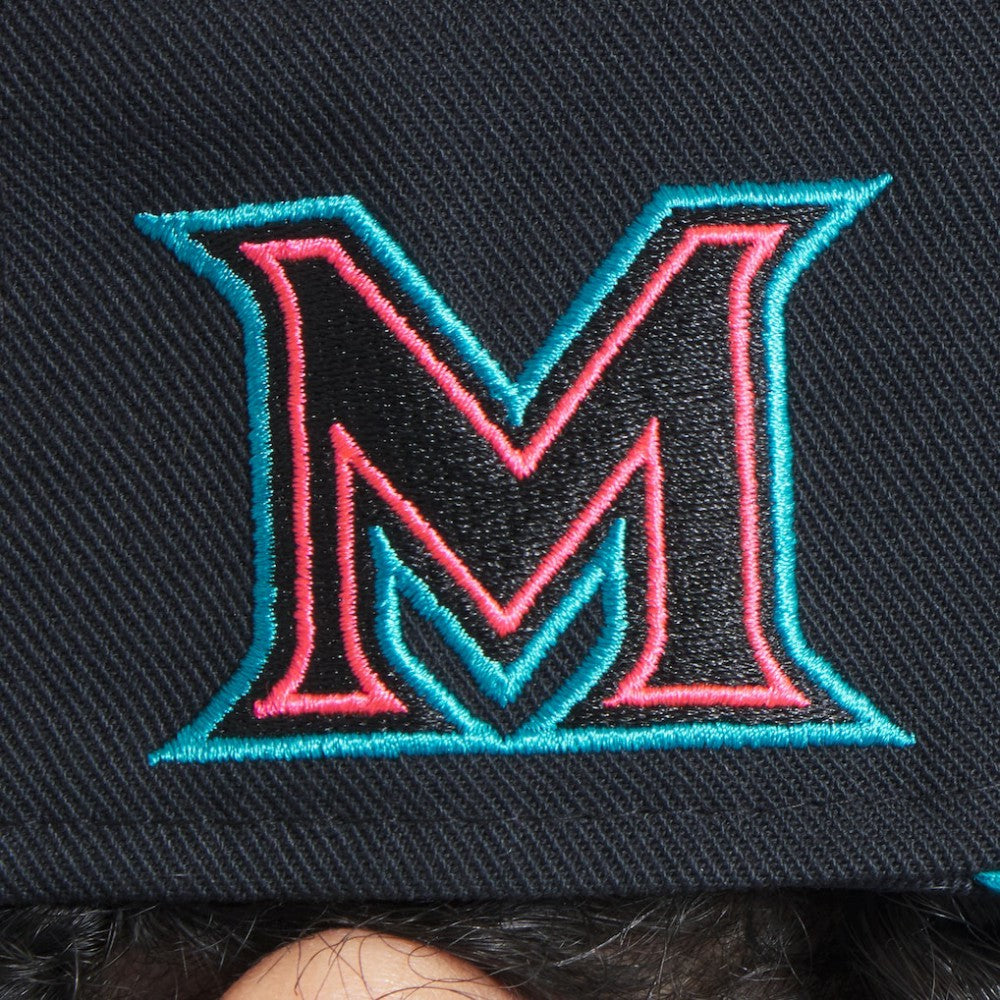 Black Miami Marlins Nike 2025 City Connect Performance Fitted Hat