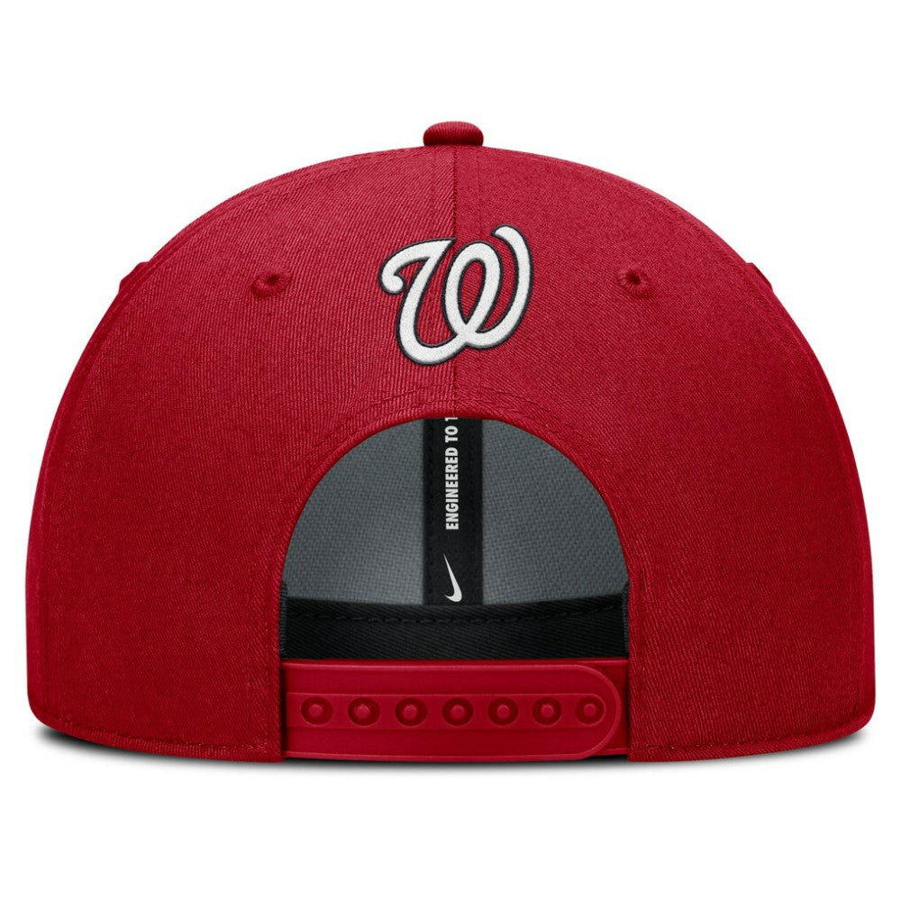Red Washington Nationals Nike Rise Gaberdine Adjustable Hat