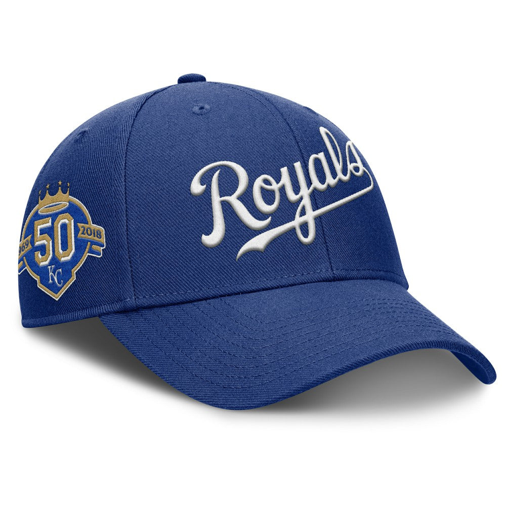 Royal Kansas City Royals Nike Rise Gaberdine Adjustable Hat