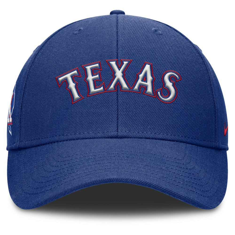 Royal Texas Rangers Nike Rise Gaberdine Adjustable Hat