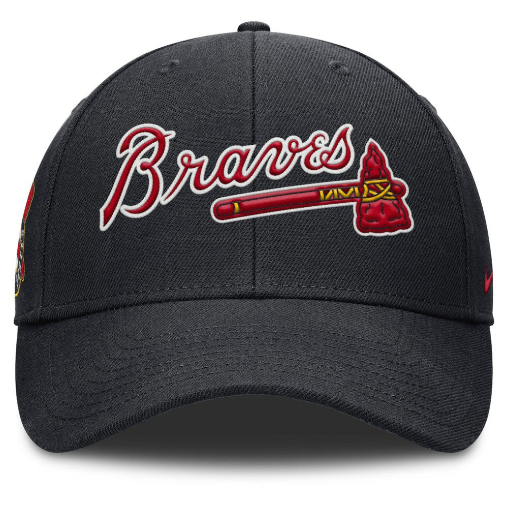 Navy Atlanta Braves Nike Rise Gaberdine Adjustable Hat