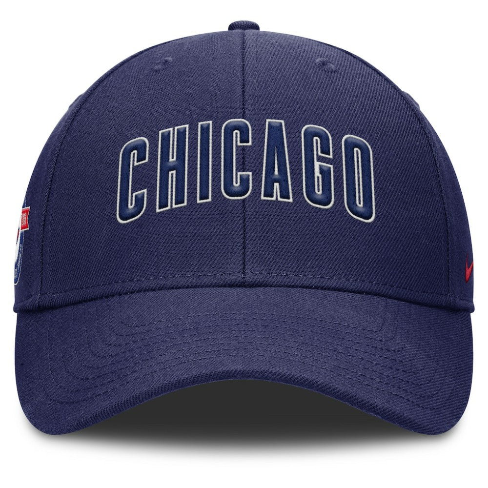 Navy Chicago Cubs Nike Rise Gaberdine Adjustable Hat