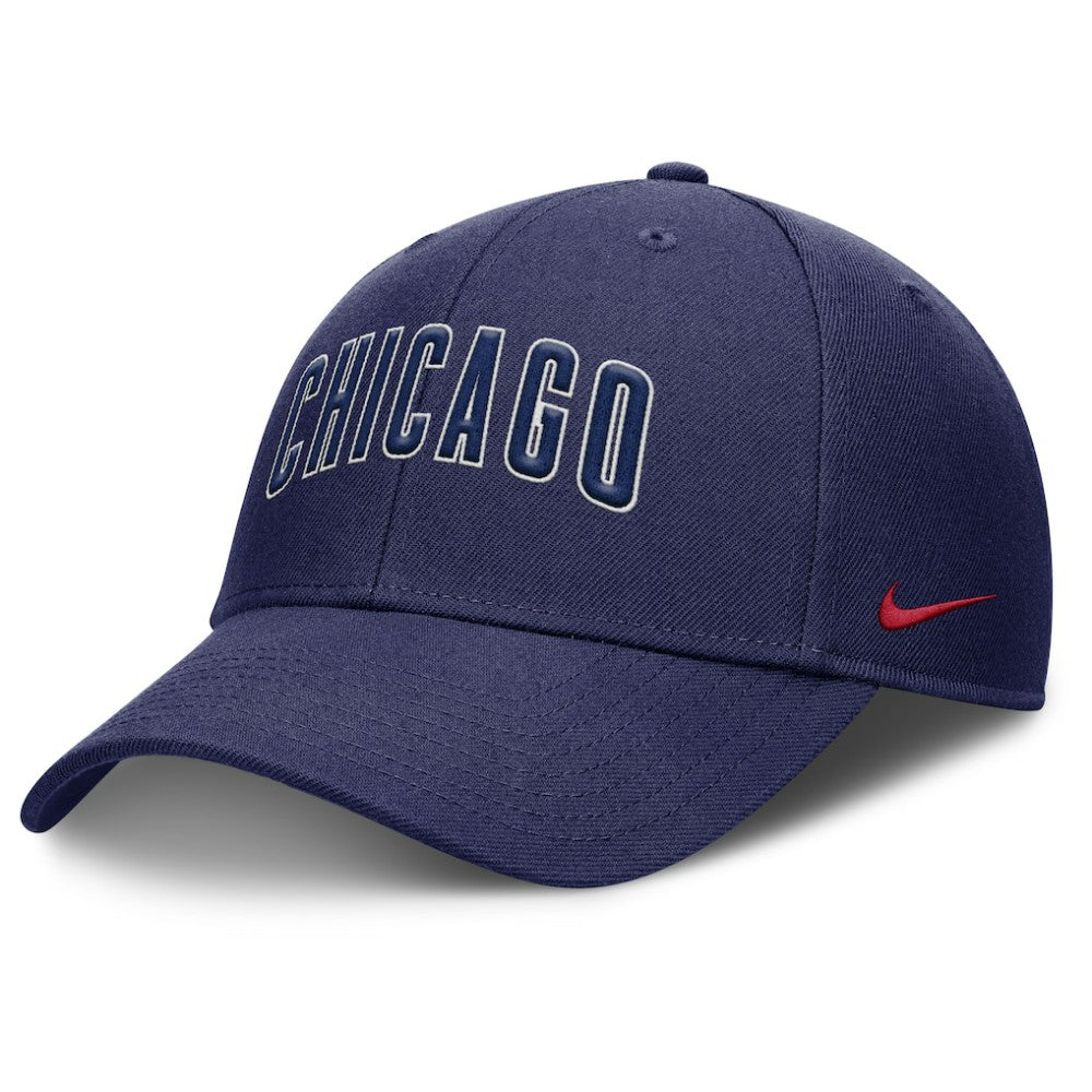 Navy Chicago Cubs Nike Rise Gaberdine Adjustable Hat