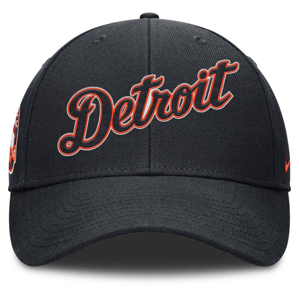 Navy Detroit Tigers Nike Rise Gaberdine Adjustable Hat