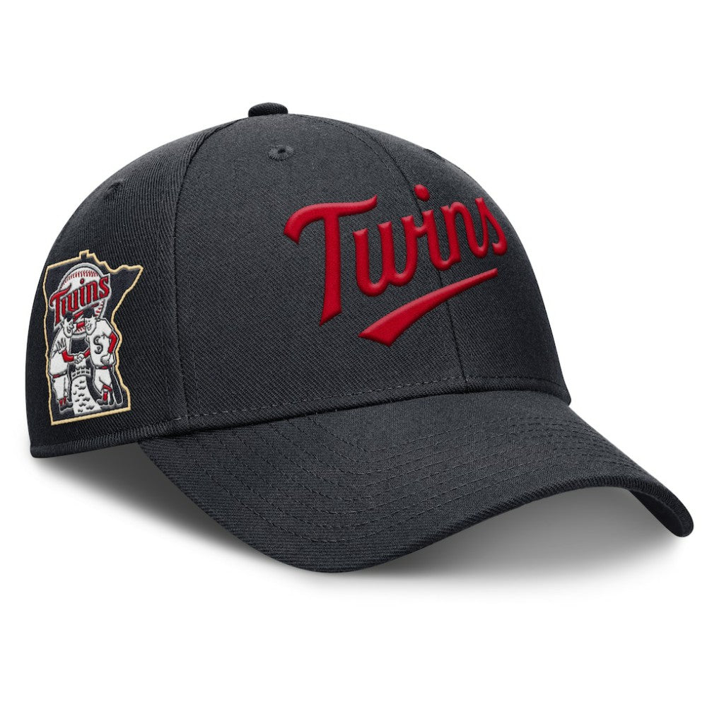 Navy Minnesota Twins Nike Rise Gaberdine Adjustable Hat