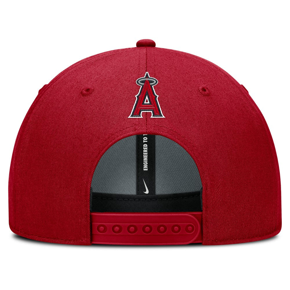 Red Los Angeles Angels Nike Rise Gaberdine Adjustable Hat