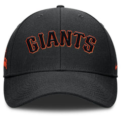 Black San Francisco Giants Nike Rise Gaberdine Adjustable Hat