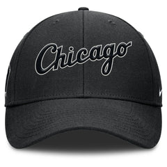 Black Chicago White Sox Nike Rise Gaberdine Adjustable Hat