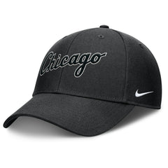 Black Chicago White Sox Nike Rise Gaberdine Adjustable Hat