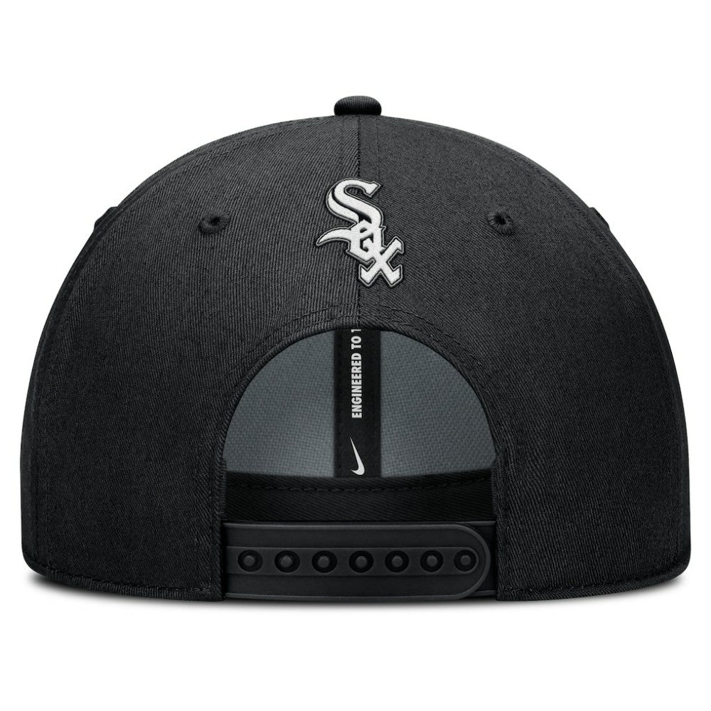 Black Chicago White Sox Nike Rise Gaberdine Adjustable Hat