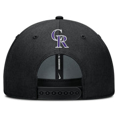 Black Colorado Rockies Nike Rise Gaberdine Adjustable Hat