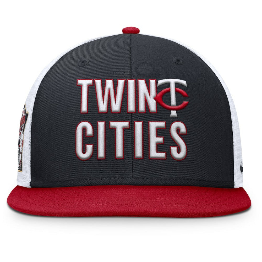 Navy Minnesota Twins Nike Pro Trucker Snapback Hat