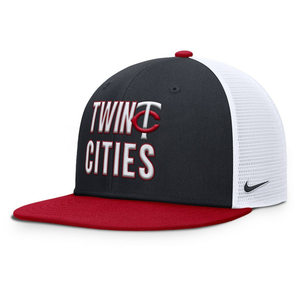 Navy Minnesota Twins Nike Pro Trucker Snapback Hat