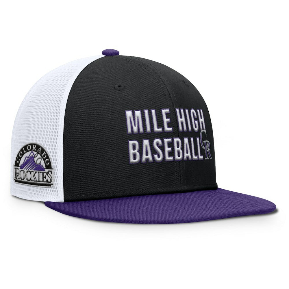 Black Colorado Rockies Nike Pro Trucker Snapback Hat