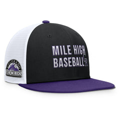 Black Colorado Rockies Nike Pro Trucker Snapback Hat