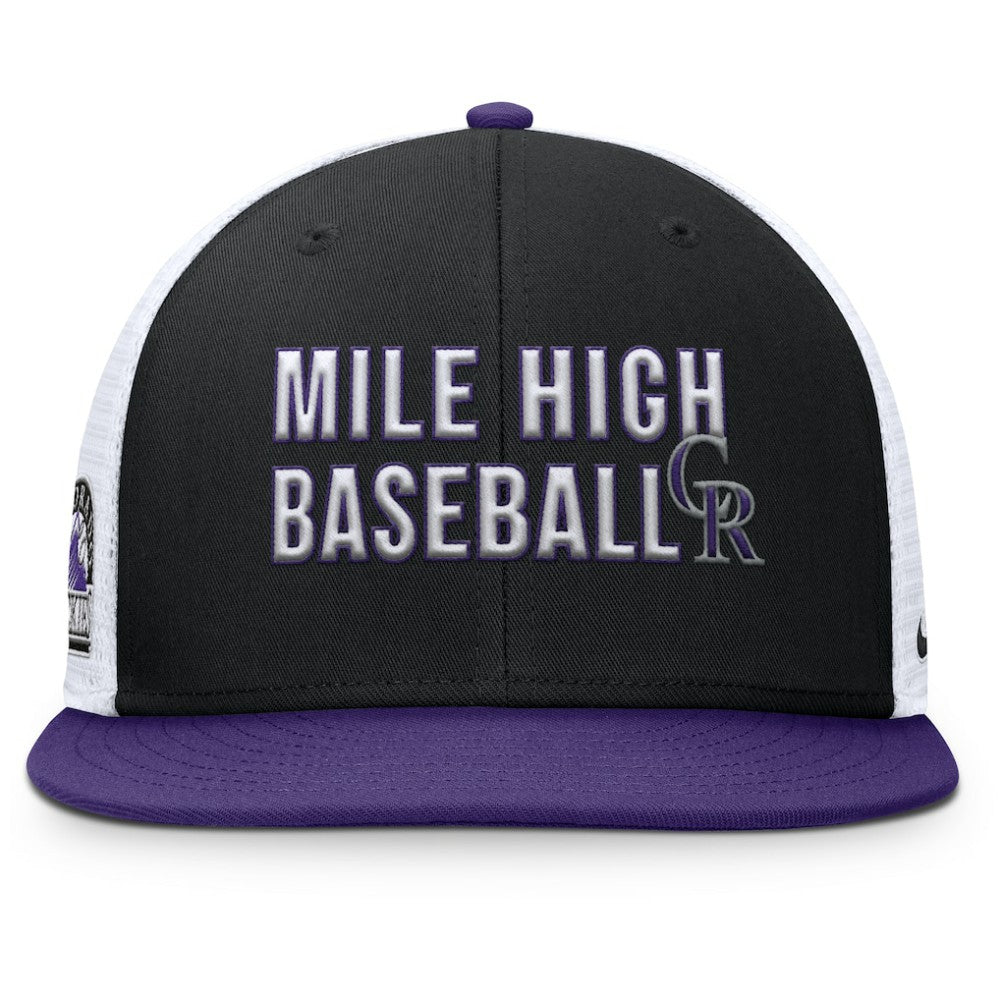 Black Colorado Rockies Nike Pro Trucker Snapback Hat