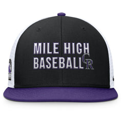 Black Colorado Rockies Nike Pro Trucker Snapback Hat