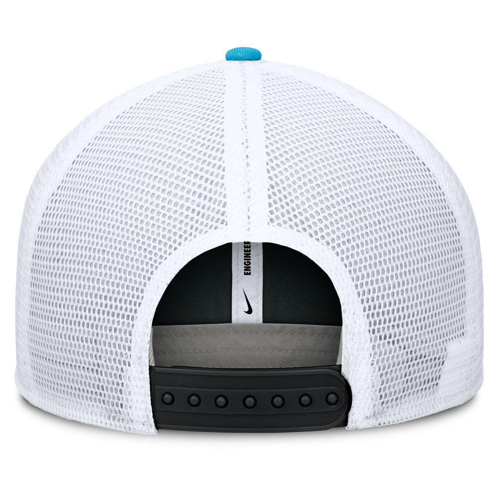 Black/Light Blue Miami Marlins Nike Pro Performance Trucker Snapback Hat