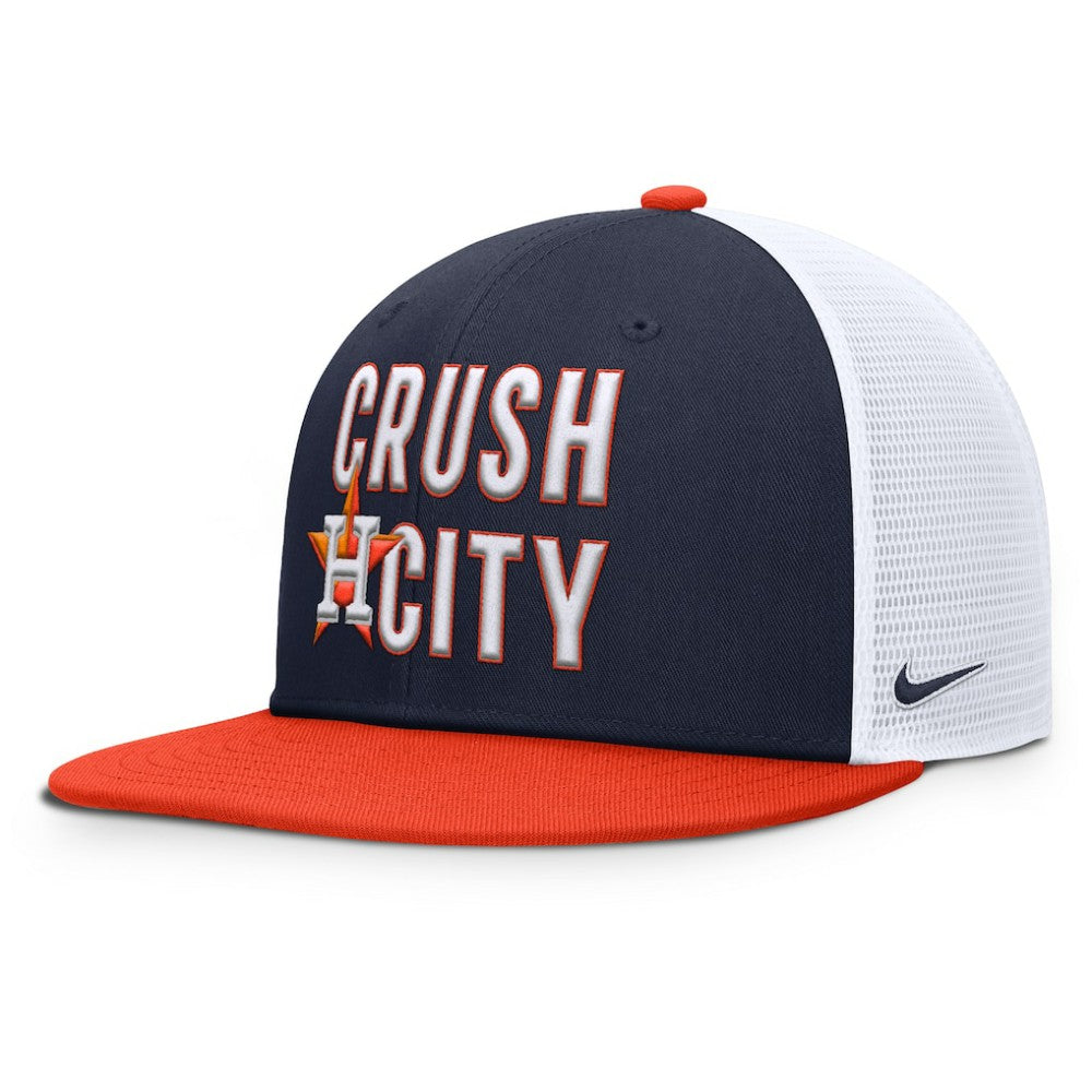 Navy/Orange Houston Astros Nike Pro Performance Trucker Snapback Hat