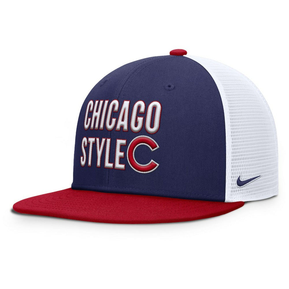 Royal Chicago Cubs Nike Pro Trucker Snapback Hat