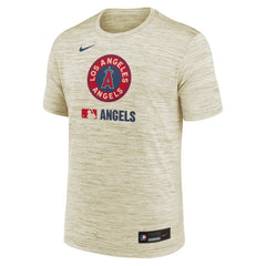 Cream Los Angeles Angels Nike Authentic Collection City Connect Velocity Dri-FIT T-Shirt