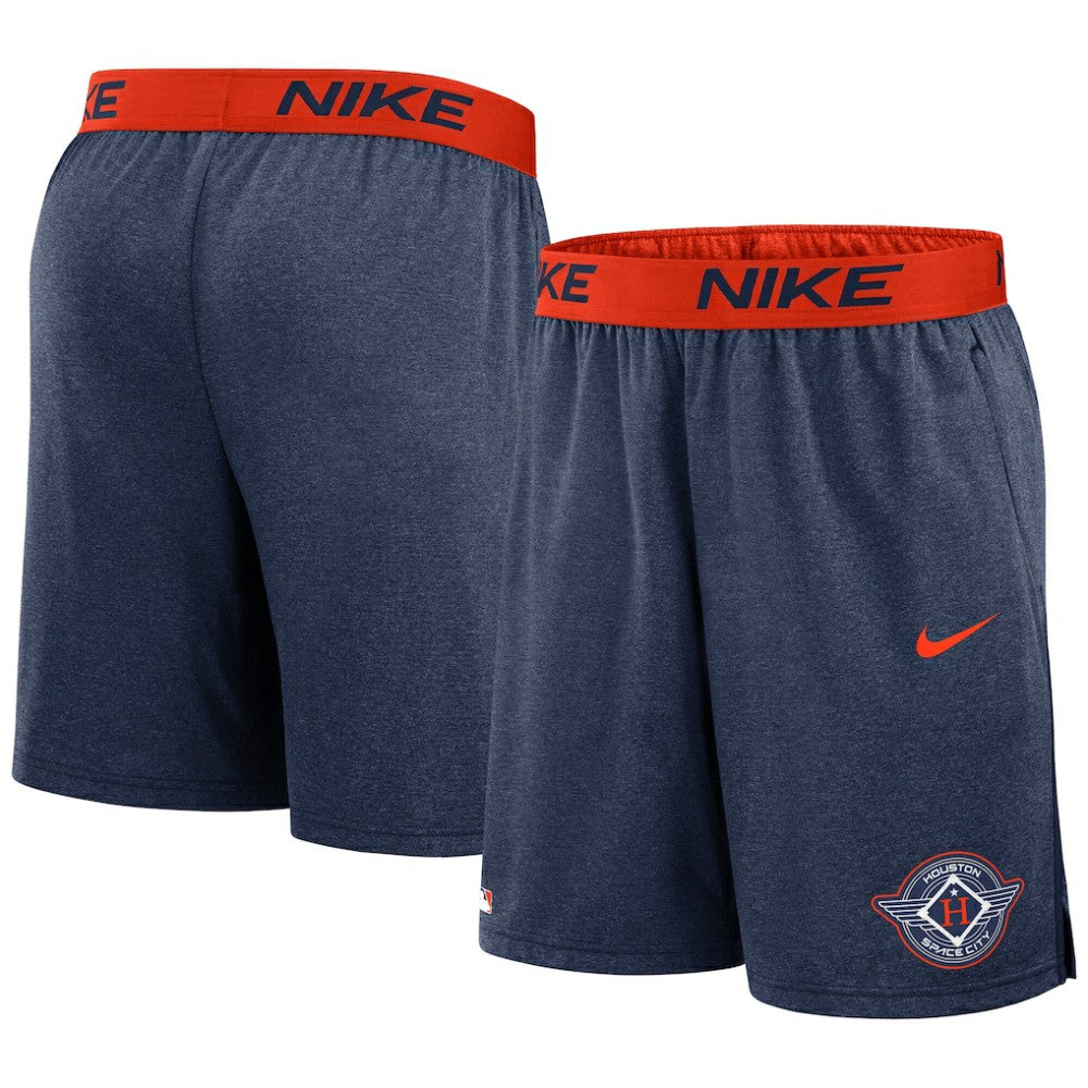 Navy/Orange Houston Astros Nike 2025 City Connect Authentic Collection Knit Shorts