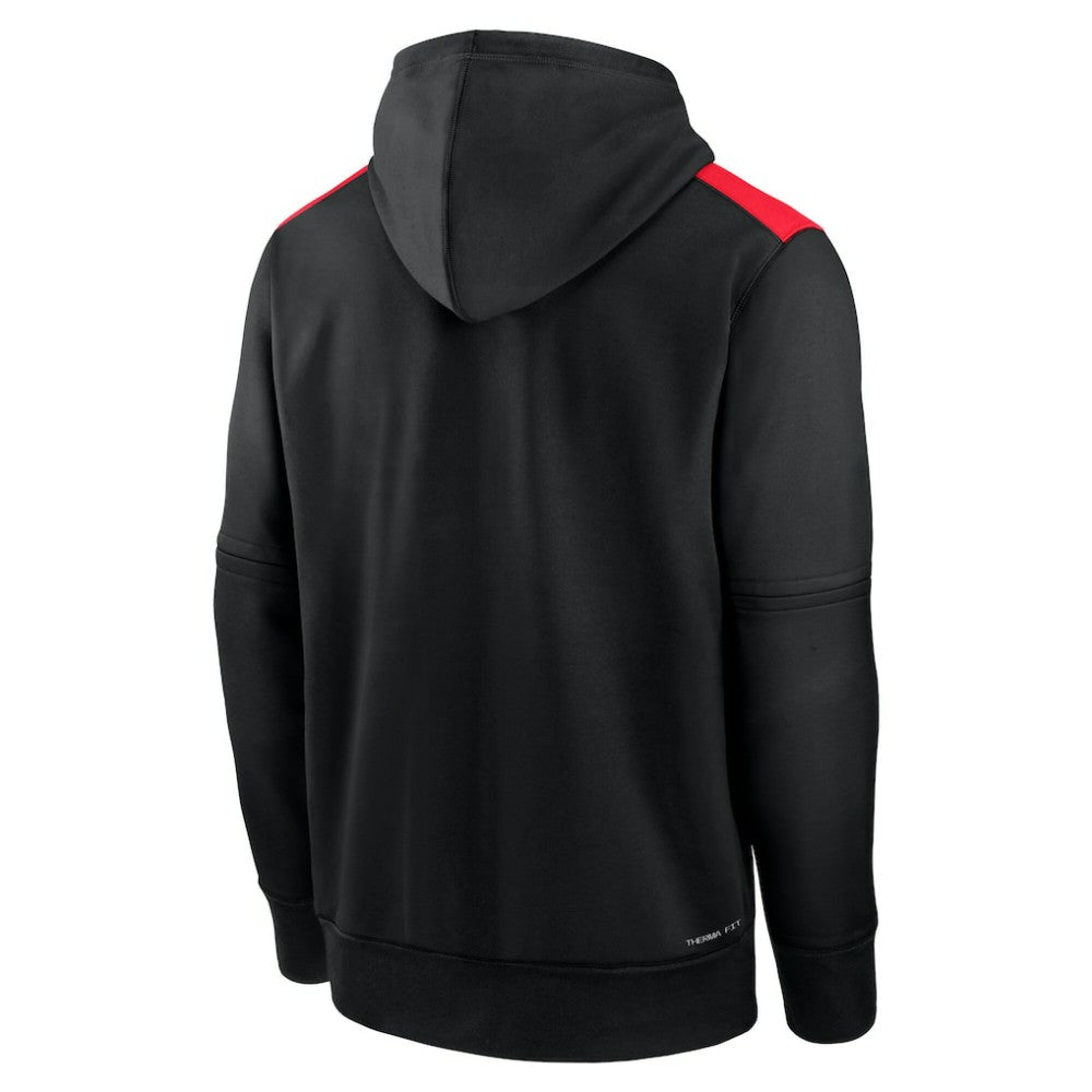 Black Cincinnati Reds Nike Authentic Collection City Connect Therma Pullover Hoodie