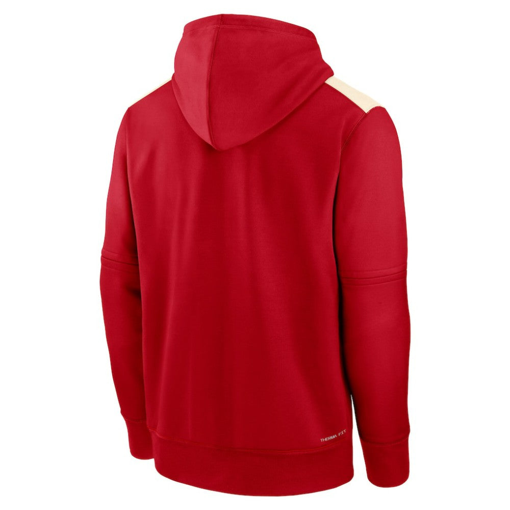 Red Los Angeles Angels Nike Authentic Collection City Connect Therma Pullover Hoodie