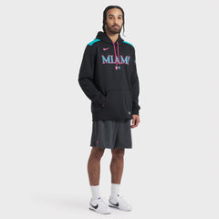 Black Miami Marlins Nike 2025 City Connect Authentic Collection Therma Pullover Hoodie